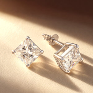 Cercei din argint 925 Princess cu cristale Swarovski, EFA014