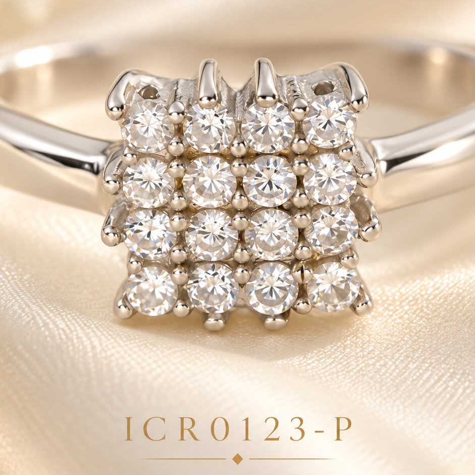 Inel din argint 925 cu pietre Square, ICR0123